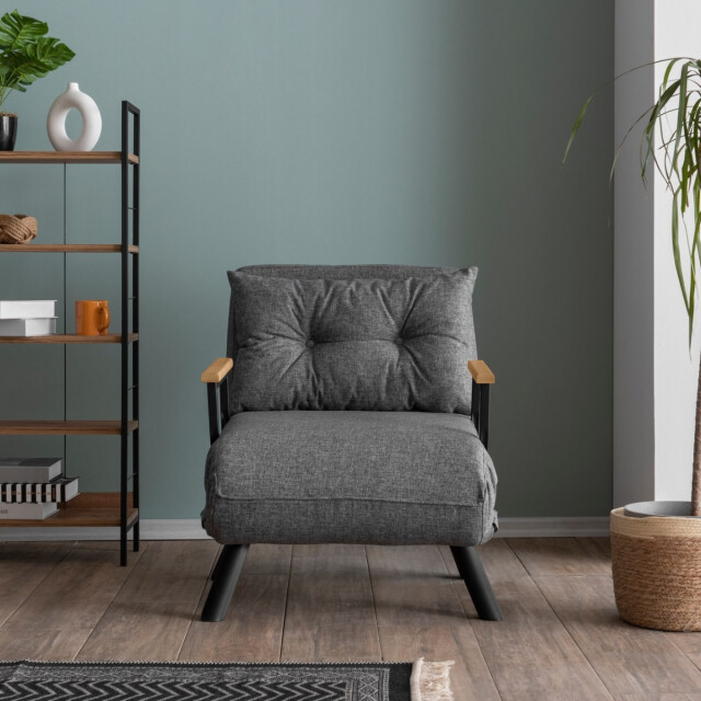 CaliCosy Slaapfauteuil in stof met metalen poten l67 cm sando 3178555 large