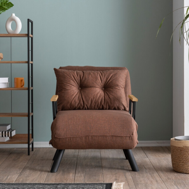 CaliCosy Slaapfauteuil in stof met metalen poten l67 cm sando 3178558 large