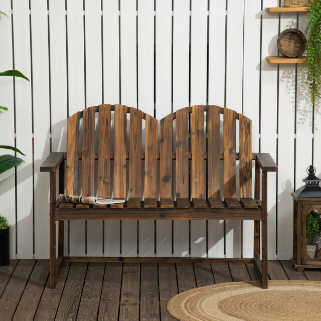 4goodz Tuinbank met armleuning massief hout kleur teak 3181601 large