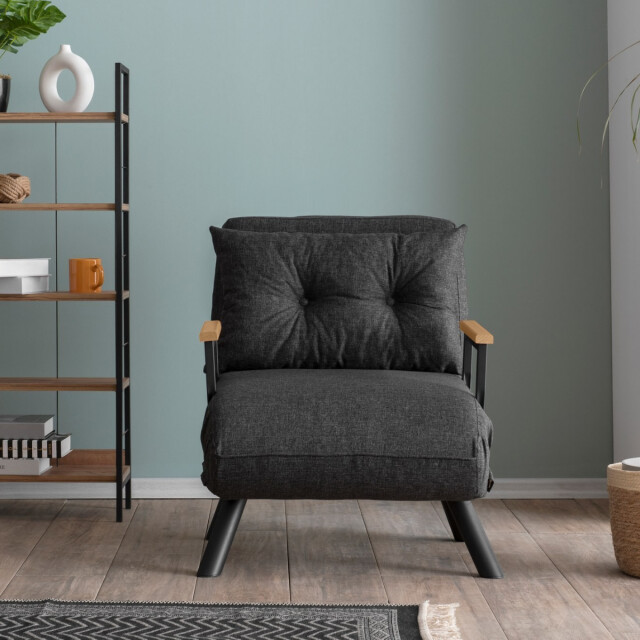 CaliCosy Slaapfauteuil in stof met metalen poten l67 cm sando 3178556 large