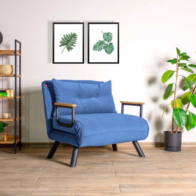 CaliCosy Slaapfauteuil in stof met metalen poten l67 cm sando 3178552 large