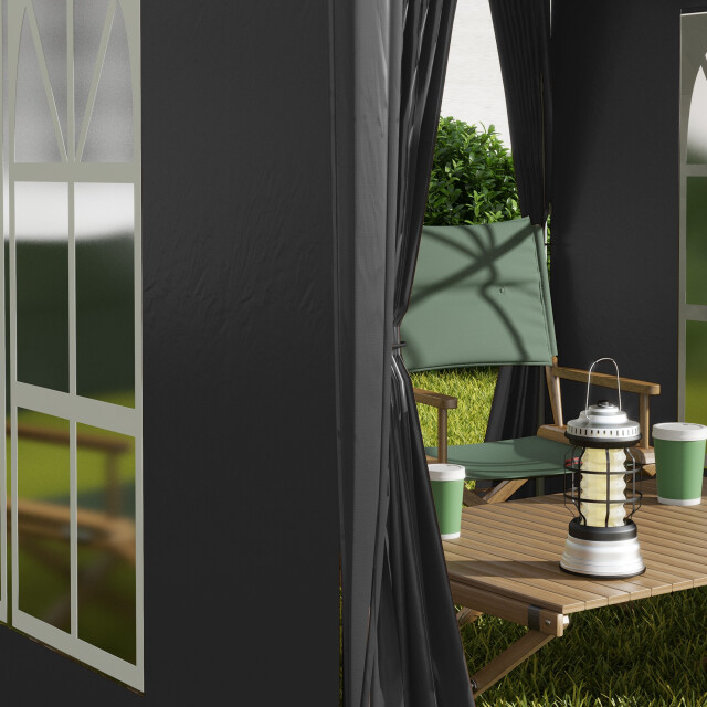 4goodz Outsunny partytent 2x2 m opvouwbaar met 4 zijwanden - 3181598 large