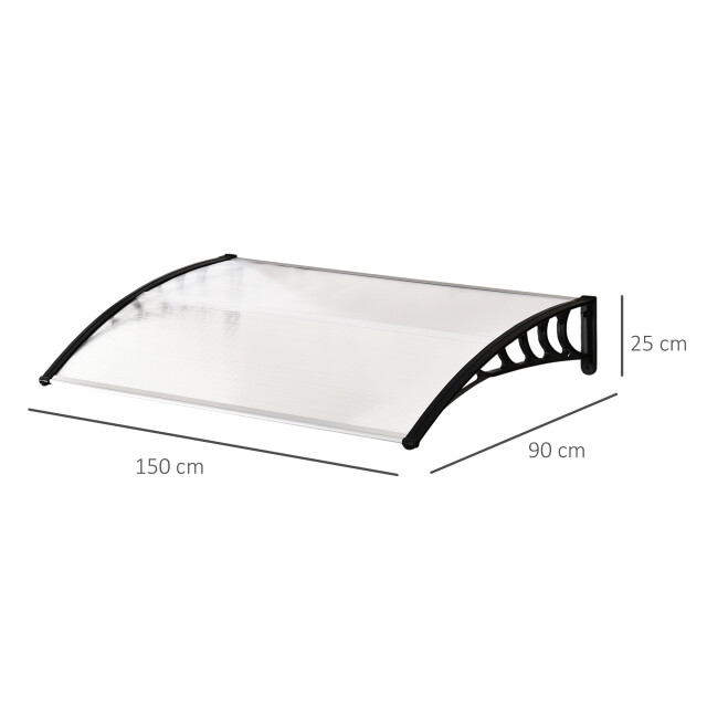 4goodz Deurluifel afdak 90x150x25 cm met uv-, regen- en zonbescherming 3181600 large