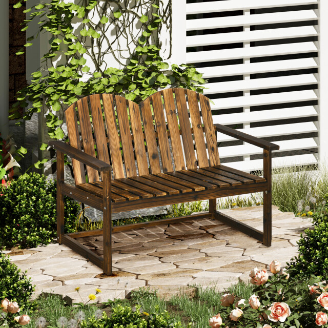 4goodz Tuinbank met armleuning massief hout kleur teak 3181601 large