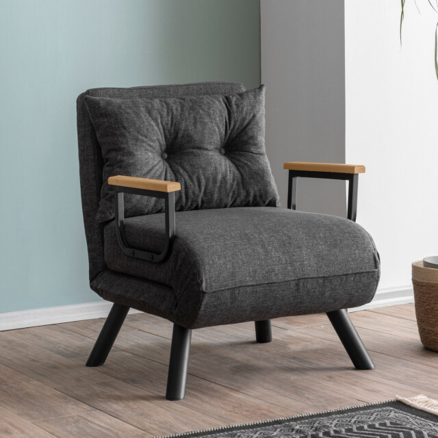 CaliCosy Slaapfauteuil in stof met metalen poten l67 cm sando 3178556 large