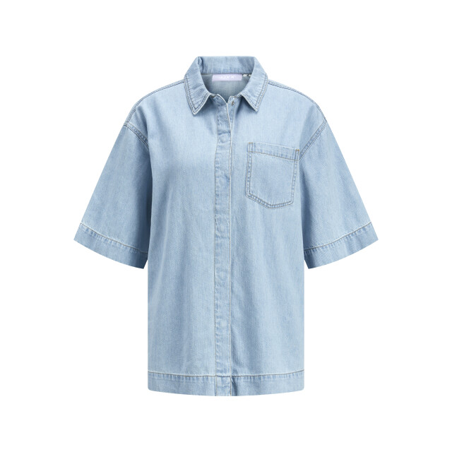 Jack & Jones Jxsura ss linen blend denim shirt d 12277041 large
