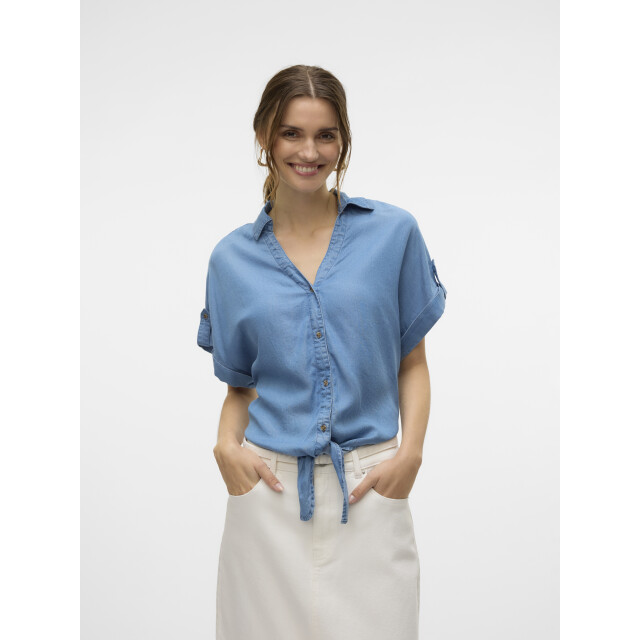 Vero Moda Vmfleur ss bow tencel shirt 10326059 large