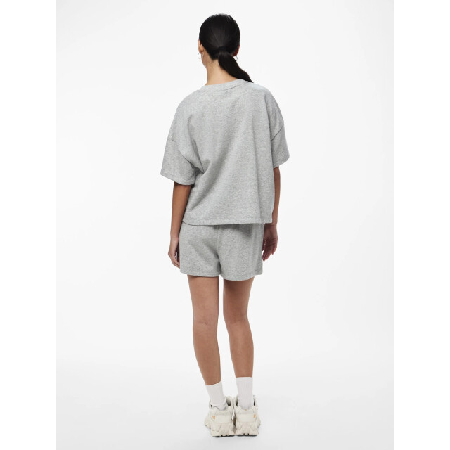 Pieces Dames t-shirt pcchilli sweatshirt ronde hals effen 17118870-Grijs large
