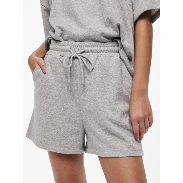 Pieces Dames loose shorts pcchilli sweat pants effen 17118868-Grijs large