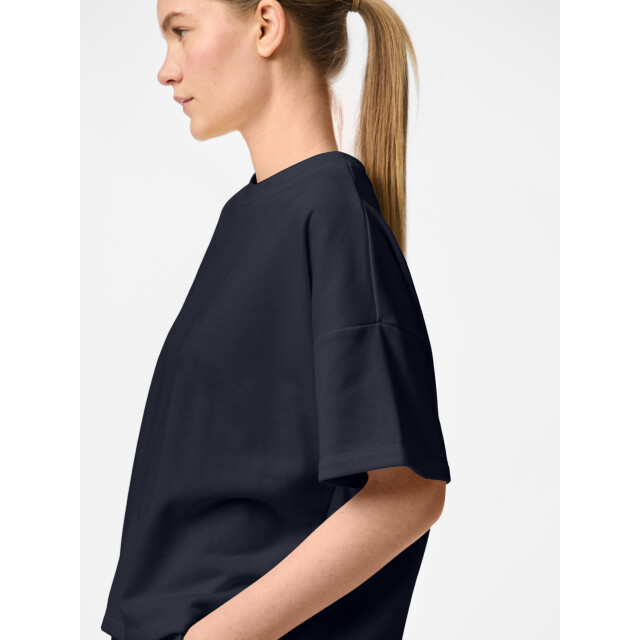 Pieces Dames t-shirt pcchilli sweatshirt ronde hals effen donker 17118870-Blauw large