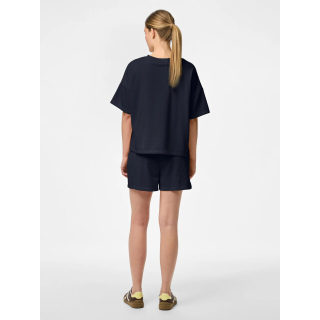 Pieces Dames t-shirt pcchilli sweatshirt ronde hals effen donker 17118870-Blauw large