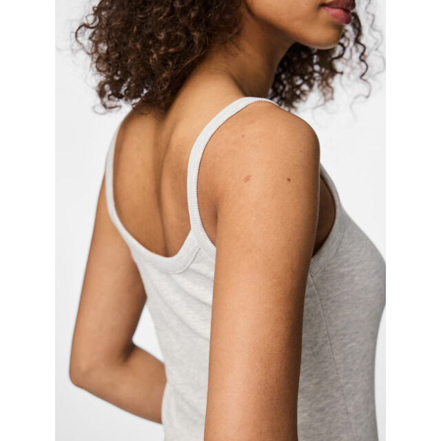 Pieces Dames hemd pcmay top met bandjes effen 17154482-Grijs large