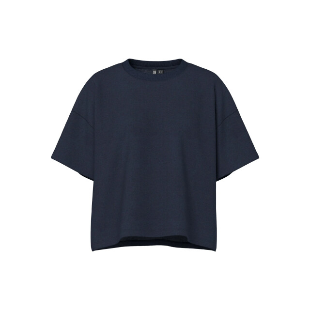 Pieces Dames t-shirt pcchilli sweatshirt ronde hals effen donker 17118870-Blauw large