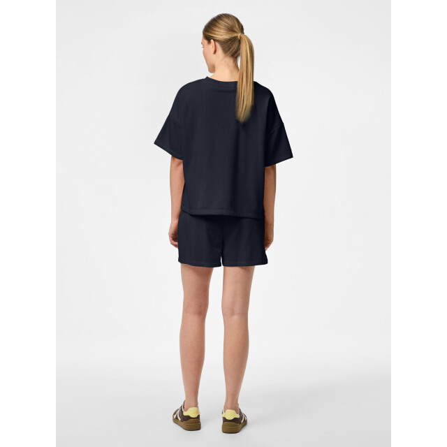 Pieces Dames t-shirt pcchilli sweatshirt ronde hals effen donker 17118870-Blauw large