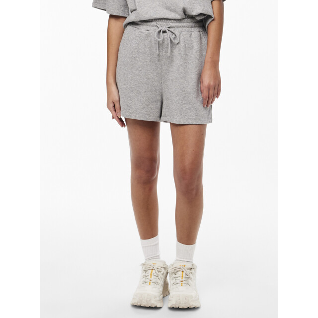 Pieces Dames loose shorts pcchilli sweat pants effen 17118868-Grijs large