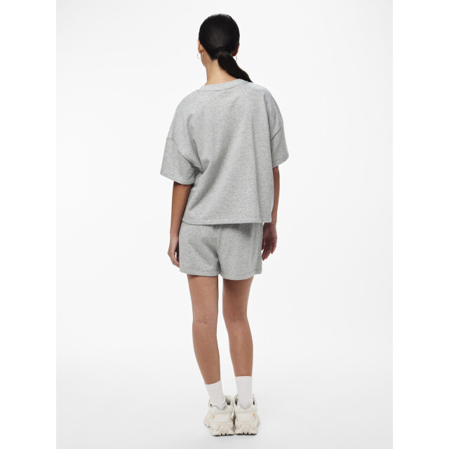 Pieces Dames t-shirt pcchilli sweatshirt ronde hals effen 17118870-Grijs large