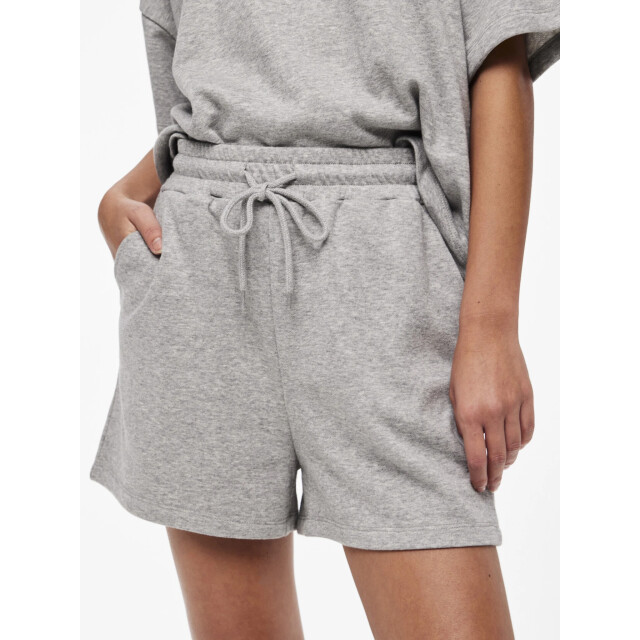 Pieces Dames loose shorts pcchilli sweat pants effen 17118868-Grijs large