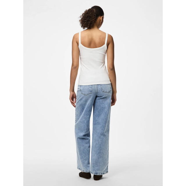 Pieces Dames hemd pcmay top met bandjes effen 17154482-Wit large