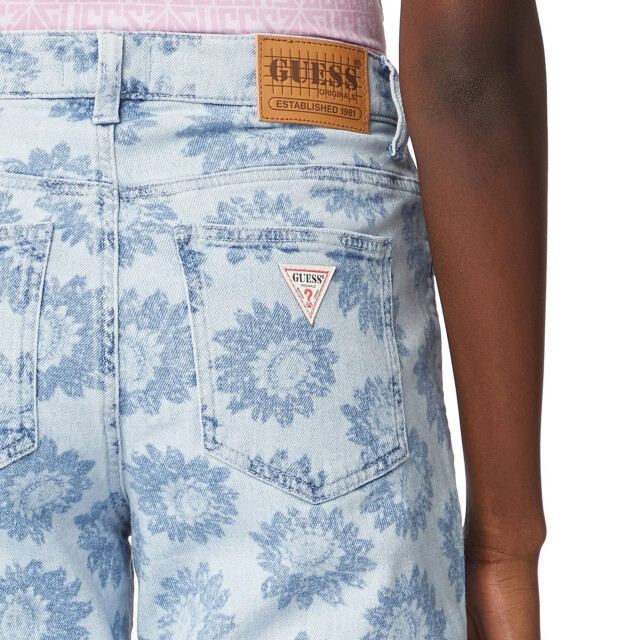 Guess Spijkerbroek met bloemenprint Guess Blauw Spijkerbroek Met Bloemenprint large