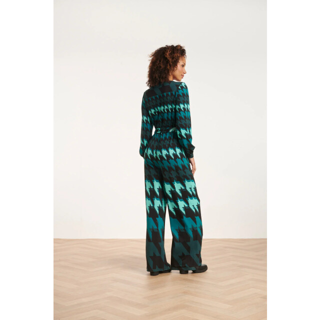Smashed Lemon 24527 houndstooth print jumpsuit | 24527-999-640 large