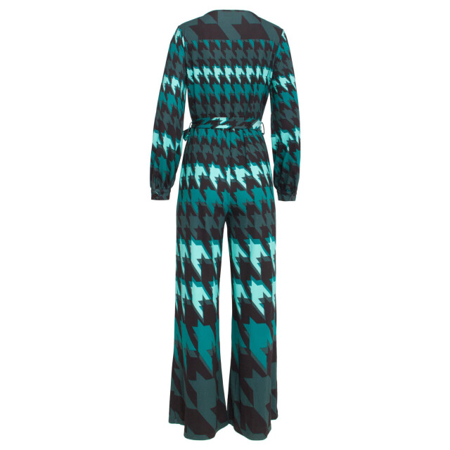 Smashed Lemon 24527 houndstooth print jumpsuit | 24527-999-640 large