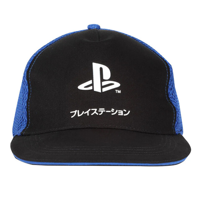Li-cense Playstation katakana logo snapback cap UTHE3176_blackbluegrey large