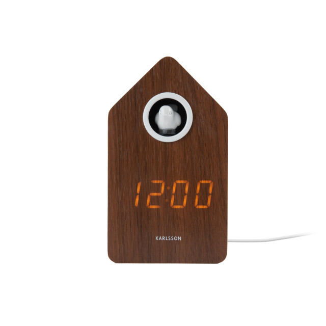 Karlsson wekker cuckoo led dark veneer 3064835 large