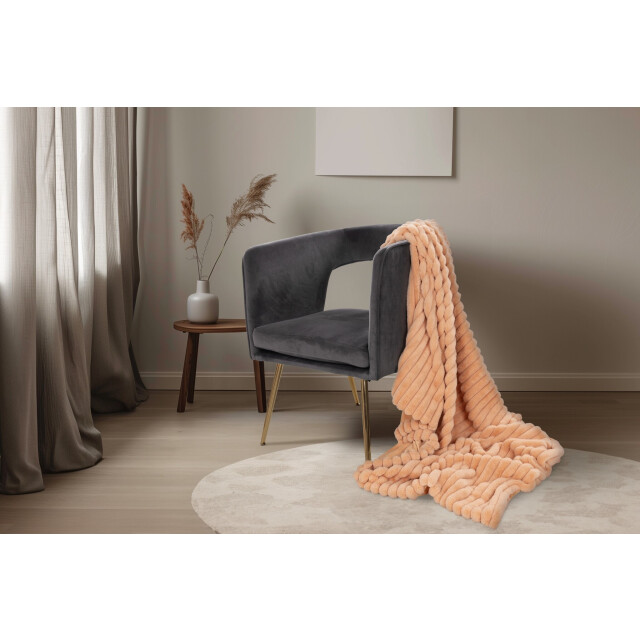 Muratap Plush soft plaid fluffy deken 3d effect, hoogpolig, 100% polyester, super 3181724 large