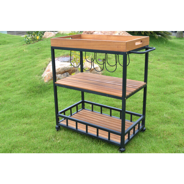 SenS-Line butler trolley 67x40x84cm acaciahout 3079767 large