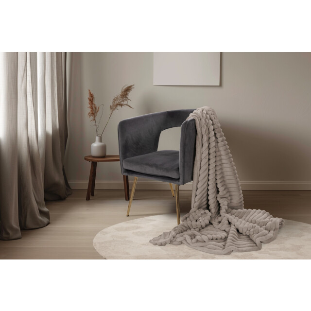 Muratap Plush soft plaid fluffy deken 3d effect, hoogpolig, 100% polyester, super 3181722 large