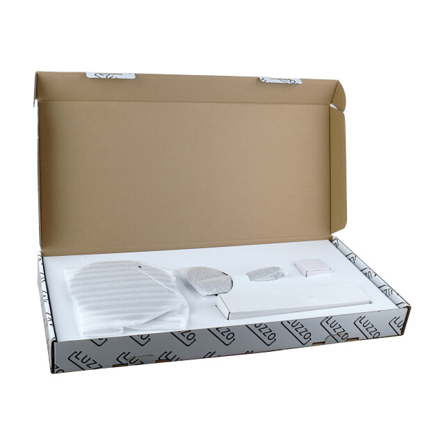 Luzzo ® pvd regendouche gunmetal met thermostaatkraan 25cm 3181921 large