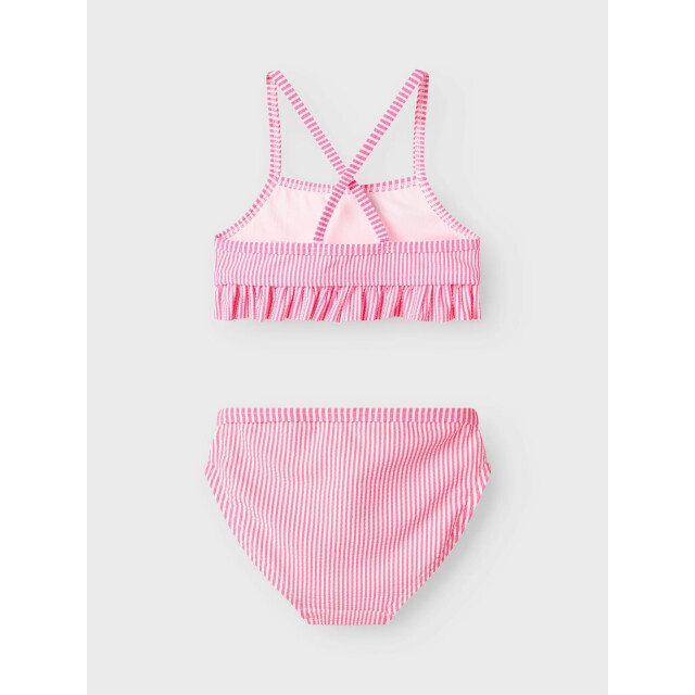 Name It Meisjes bikini set nmfzammer gestreept lieveheersbeestjes print roze 13239670-Knockout Pink large