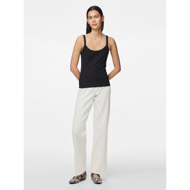 Pieces Dames hemd pcmay top met bandjes effen 17154482-Zwart large