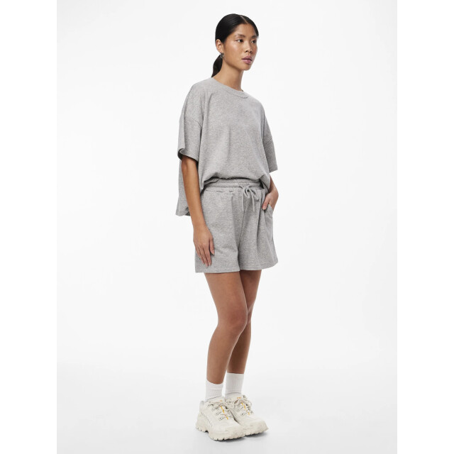 Pieces Dames loose shorts pcchilli sweat pants effen 17118868-Grijs large