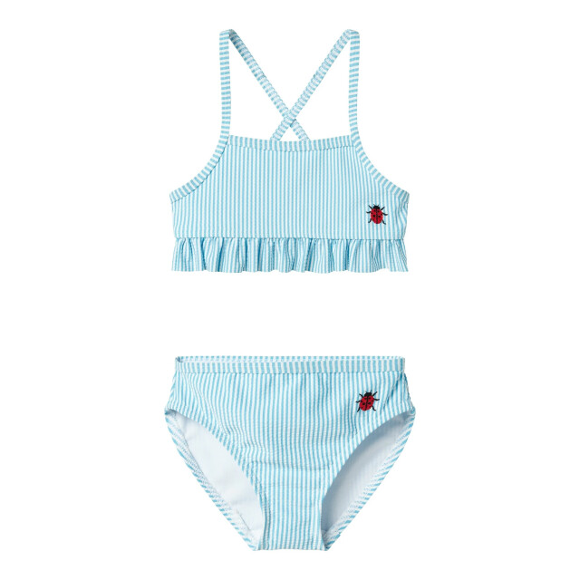 Name It Meisjes bikini set nmfzammer gestreept lieveheersbeestjes print lichtblauw 13239670-Bonnie Blue large