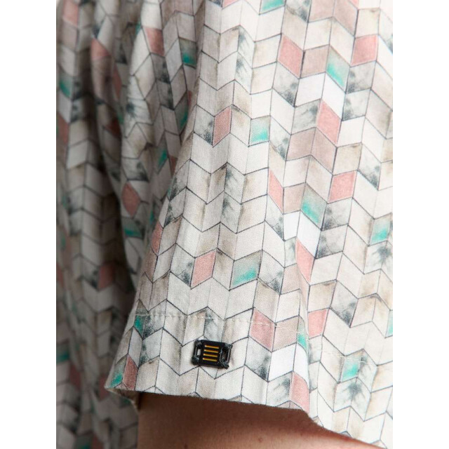 No Excess Shirt short sleeve allover printed sand 28440415-015 large