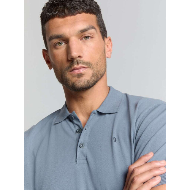 No Excess Polo pique solid stretch washed blue 28390460SN-137 large