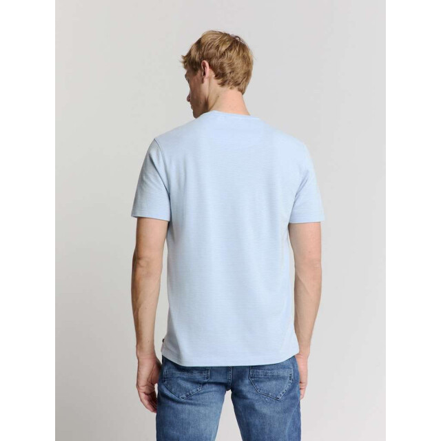 No Excess T-shirt crewneck solid relief knit sky 28350405-134 large