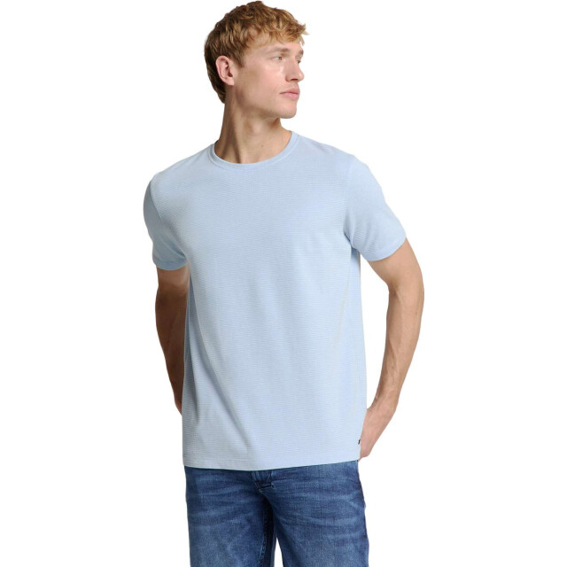 No Excess T-shirt crewneck solid relief knit sky 28350405-134 large