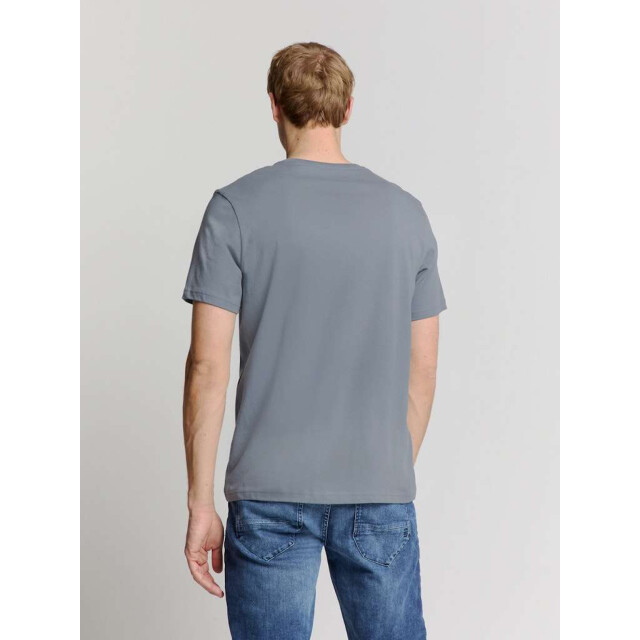 No Excess T-shirt crewneck solid basic washed blue 28340401-137 large