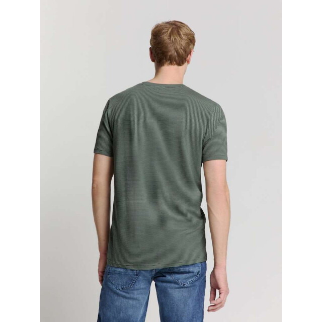 No Excess T-shirt crewneck stripes dark steel 28340471-124 large