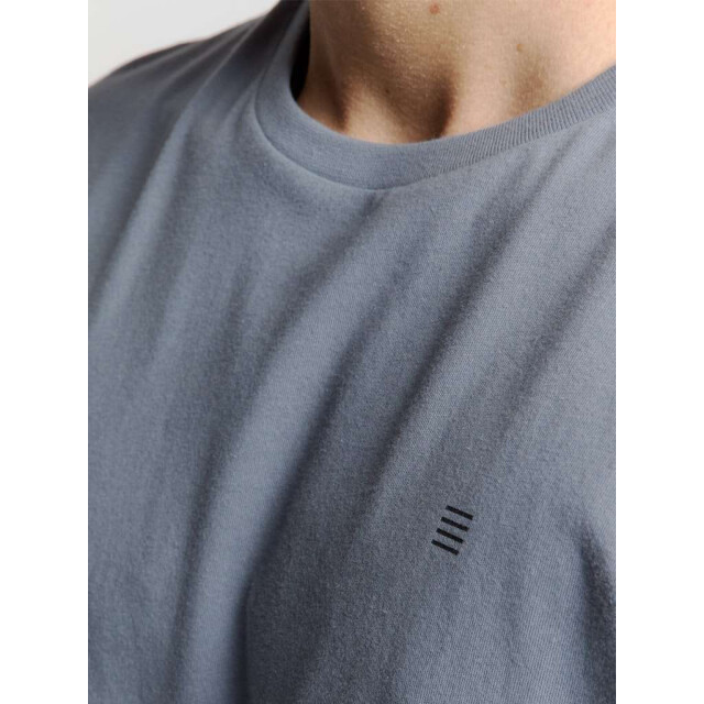 No Excess T-shirt crewneck solid basic washed blue 28340401-137 large