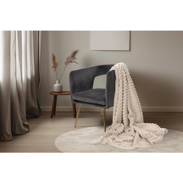 Muratap Plush soft plaid fluffy deken 3d effect, hoogpolig, 100% polyester, super 3181727 large