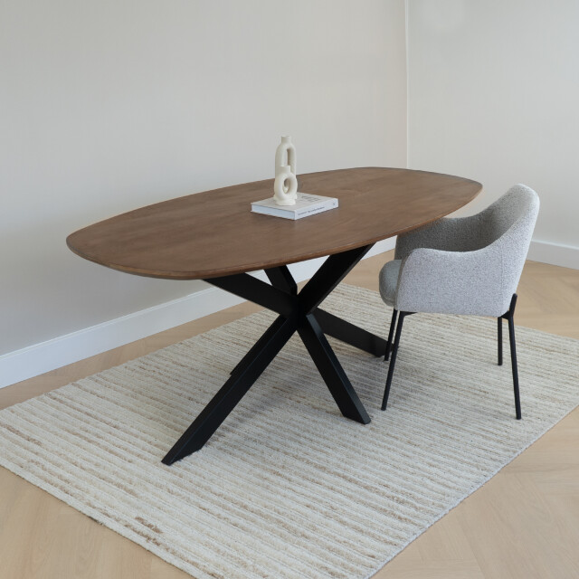 QUVIO Eettafel sofia deens ovaal 180x90 cm - 3181869 large