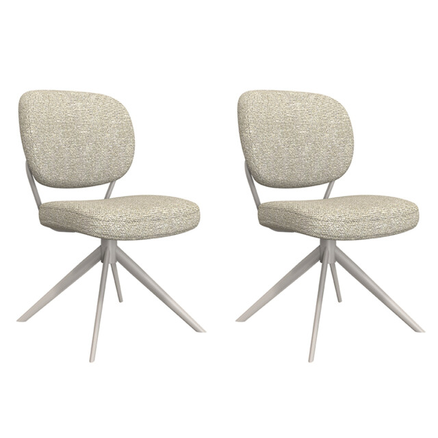 Label51 Eetkamerstoel geneva naturel boucle set van 2 3172677 large