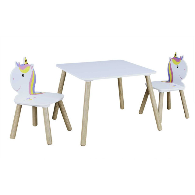 Home Deco Factory Unicorn kindertafel set met stoeltjes tekentafel kinderen 3182668 large