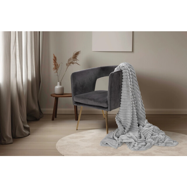 Muratap Plush soft plaid fluffy deken 3d effect, hoogpolig, 100% polyester, super 3181723 large