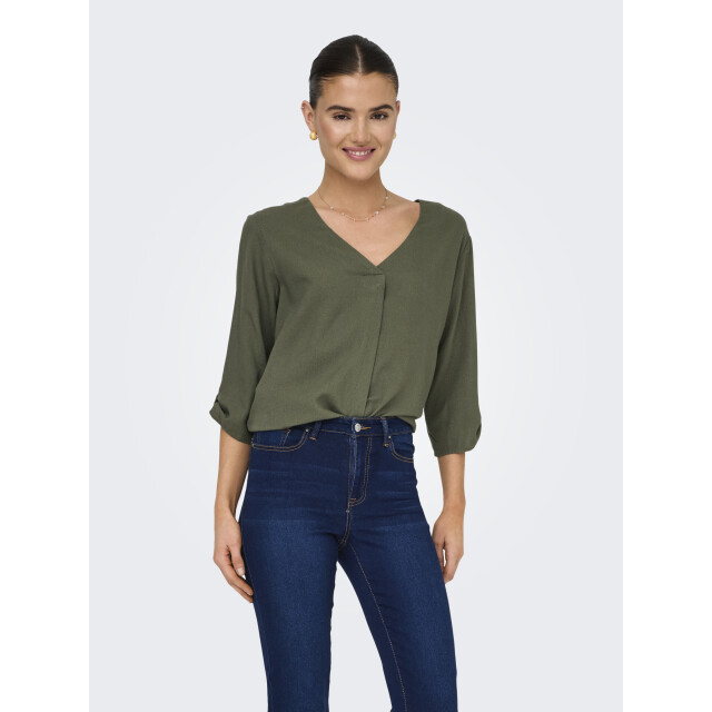 Jacqueline de Yong Jdysay 3/4 v-neck top wvn dia 15317390 large