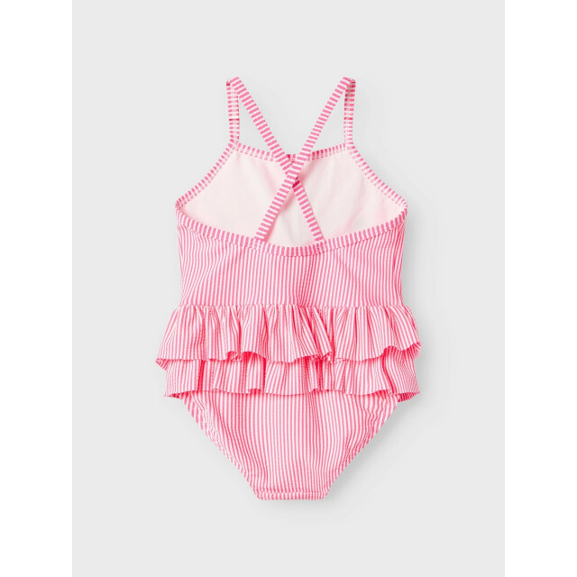 Name It Meisjes badpak nmfzammer gestreept lieveheersbeestjes print roze 13239671-Knockout Pink large