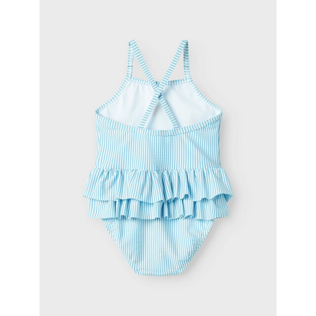 Name It Meisjes badpak nmfzammer gestreept lieveheersbeestjes print lichtblauw 13239671-Bonnie Blue large